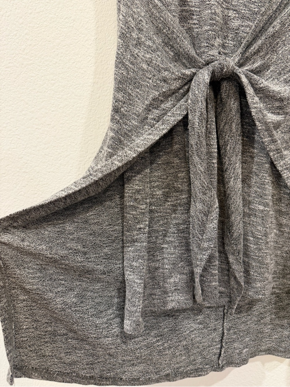 Lucky Brand Tie Front Heather Grey Knit Dress size medium - Picture 7 of 12